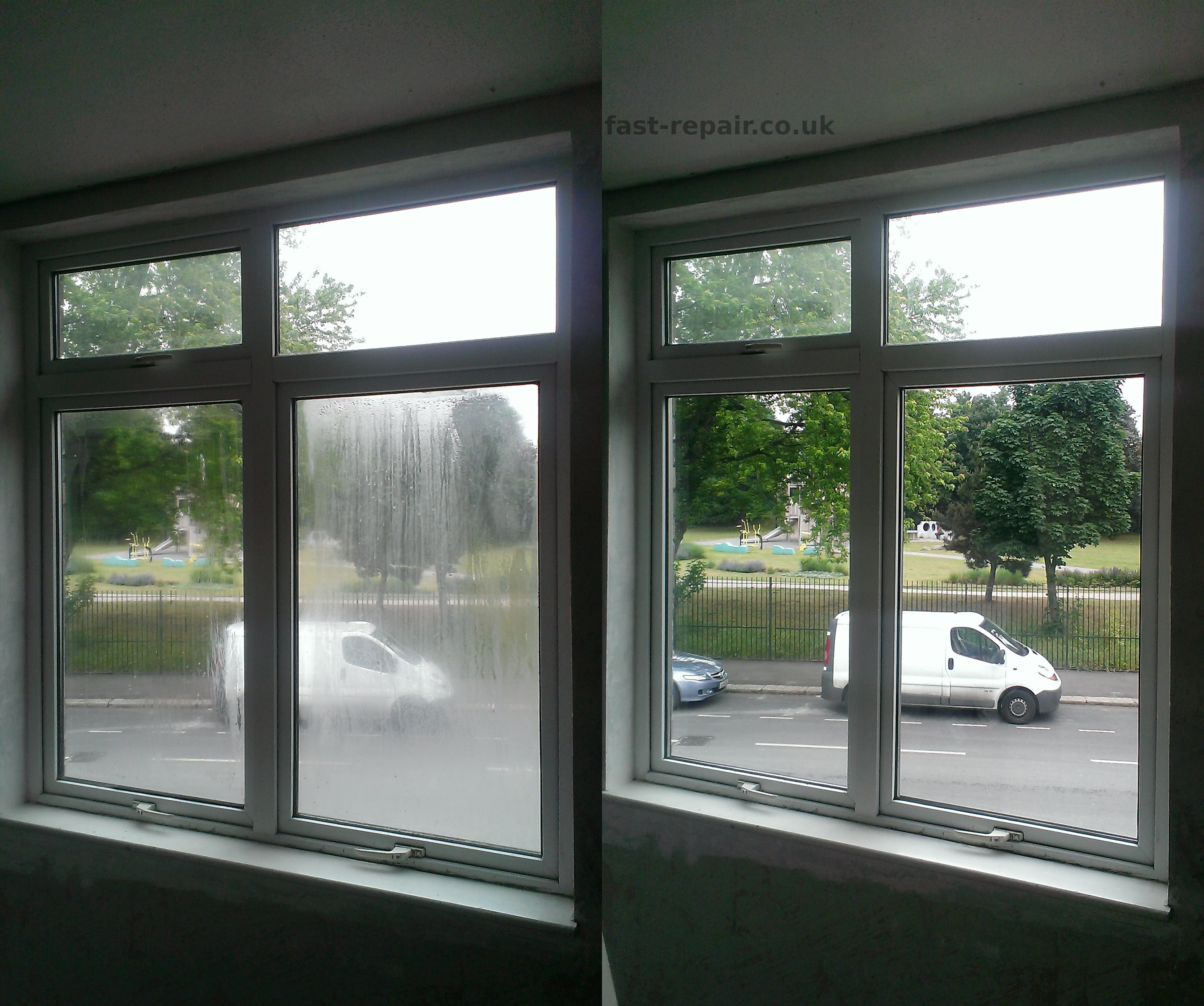 condensation glass replacement