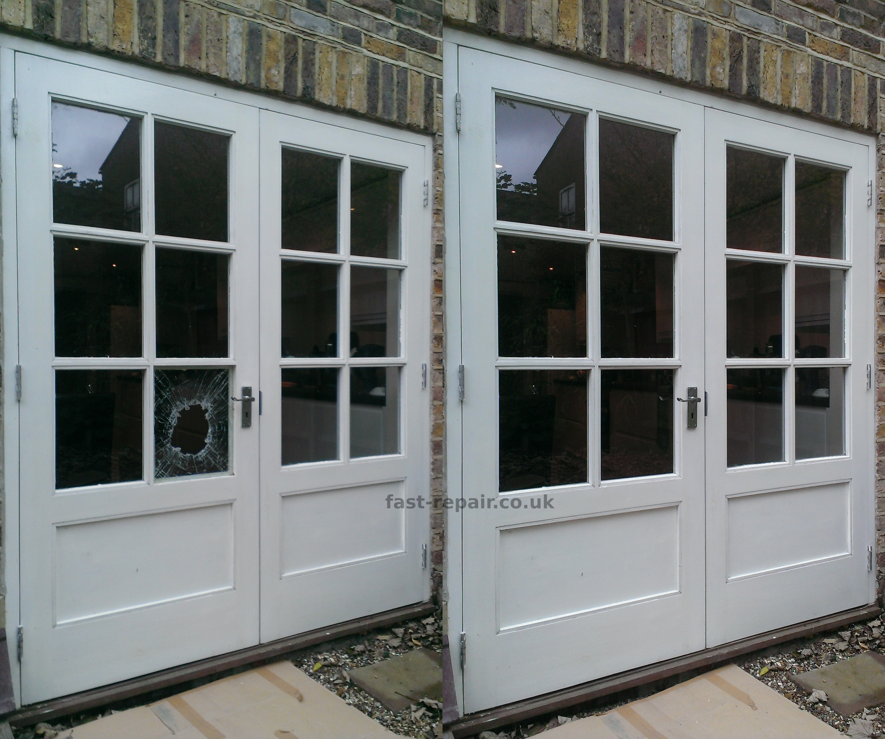 wooden door glass replacement